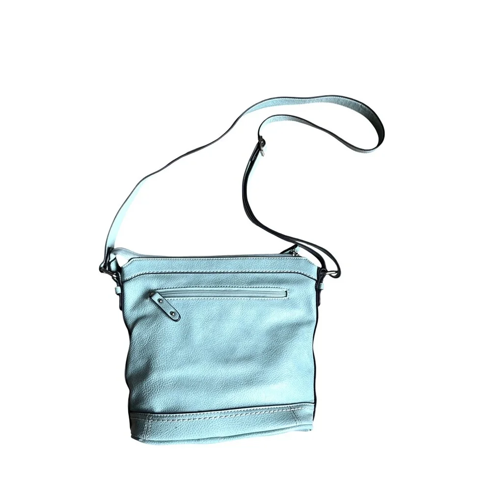 b.o.c. Born Concept Light Green Pebbled Faux Leather Crossbody Bag Purse